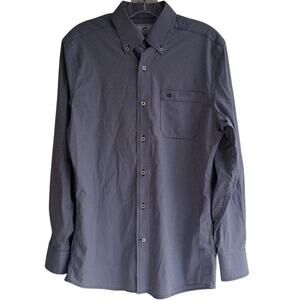 Southern Tide Men's Intercoastal Blue/ White Checked Gingham Long Sleeve Shirt S